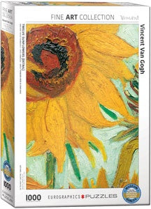 Twelve Sunflowers (Detail) by Vincent Van Gogh 1000PC Puzzle