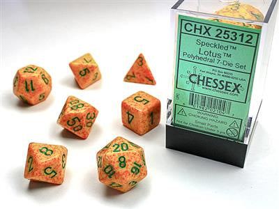 Dice 7ct Speckled Lotus