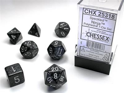 Dice 7ct Speckled Ninja