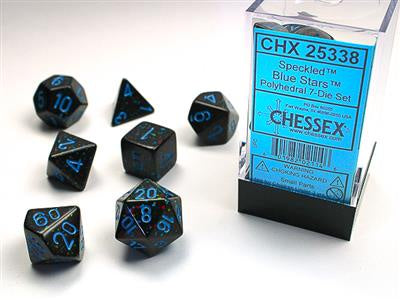 Dice 7ct Speckled Blue Stars