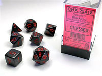 Dice 7ct Opaque Black/Red