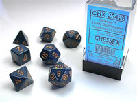 Dice 7ct Opaque Dusty Blue/Copper