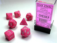 Dice 7ct Opaque Pink/white