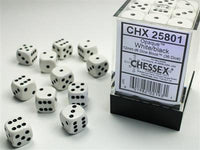 D6 12mm Opaque White/Black