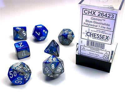 Dice 7ct Gemini Blue Steel