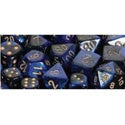 Dice 7ct Gemini Black Blue Gold