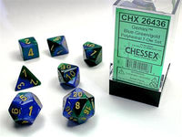 Dice 7ct Gemini Blue-Green/Gold