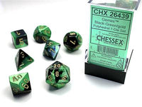 Dice 7ct Gemini Black-Green/Gold