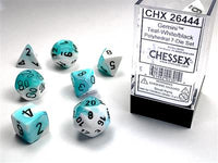 Dice 7ct Gemini Teal White Black