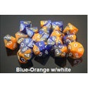 Dice 7ct Gemini Blue Orange