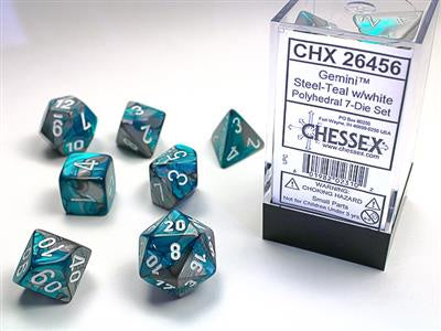 Dice 7ct Gemini Steel-Teal