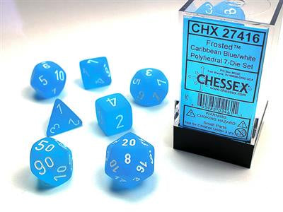 Dice 7ct Frosted Caribbean Blue