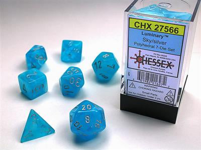 Dice 7ct Luminary Sky/Silver