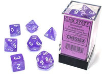 Dice 7ct Poly Borealis Purple White