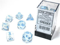 Dice 7ct Poly Borealis Icicle Light Blue