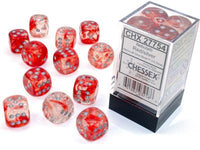 D6 16mm Nebula Red / Silver Luminary 12ct