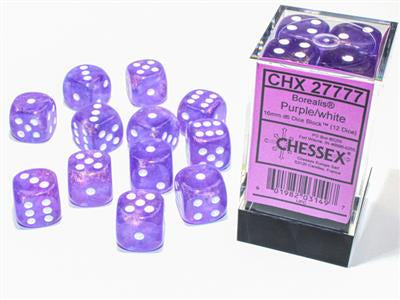 D6 16mm Borealis Purple / White Luminary 12ct